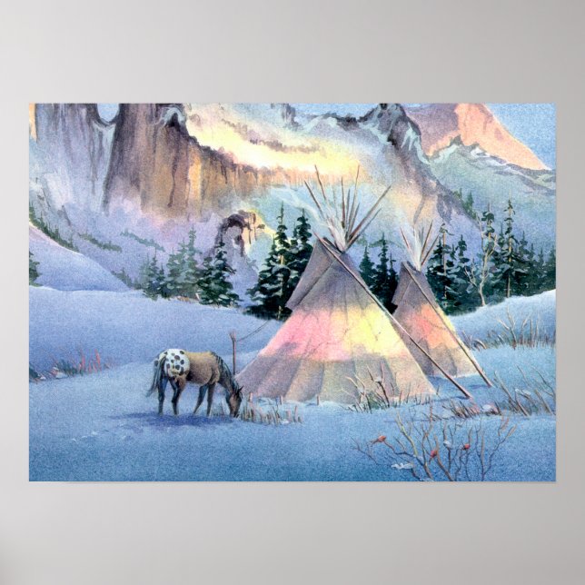Poster TIPI WINTER APPALOOSA par SHARON SHARPE (Devant)