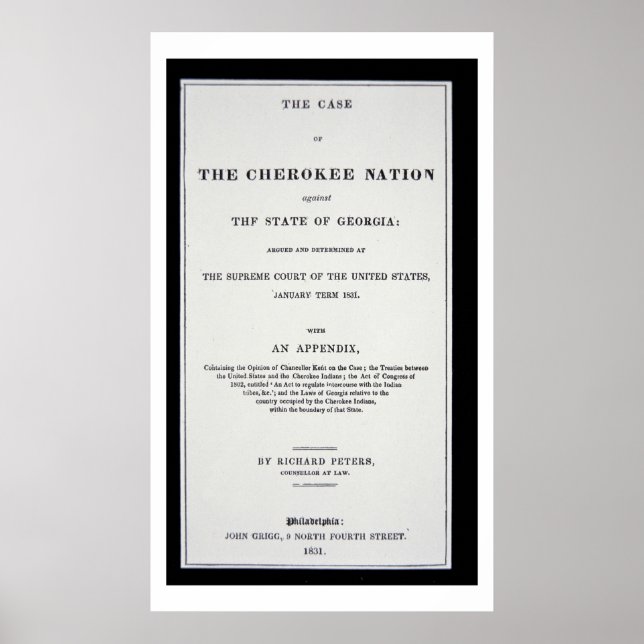 Poster Tirage anti-enlèvement, par Nation Cherokee, en ré (Devant)