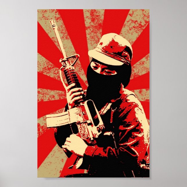 Poster tirage zapatiste par Irate (Devant)