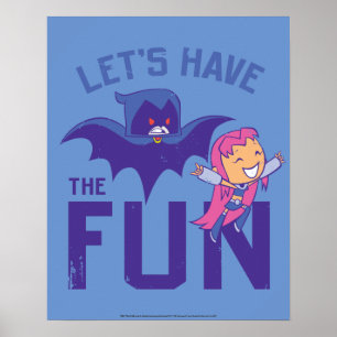 Poster Titans Ados, allez !   Starfire & Raven "Ayez Le P