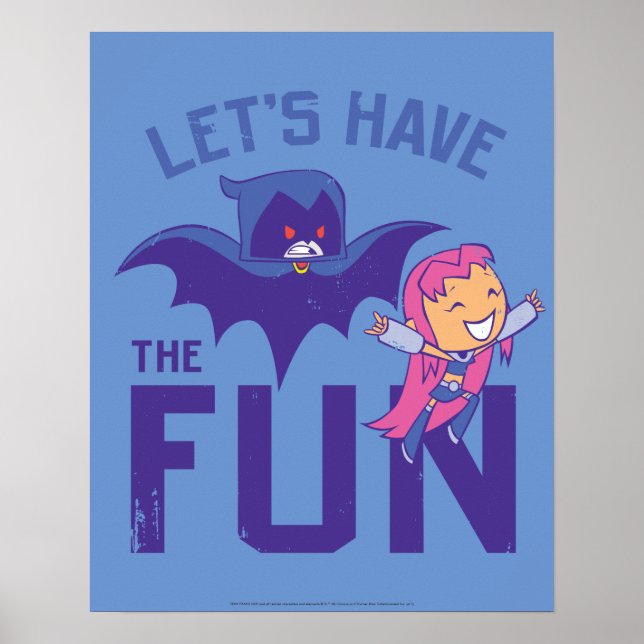Poster Titans Ados, allez ! | Starfire & Raven "Ayez Le P (Devant)