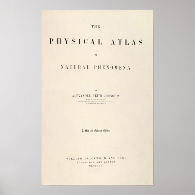 Poster Titre Page atlas physique des phénomènes naturels (Devant)