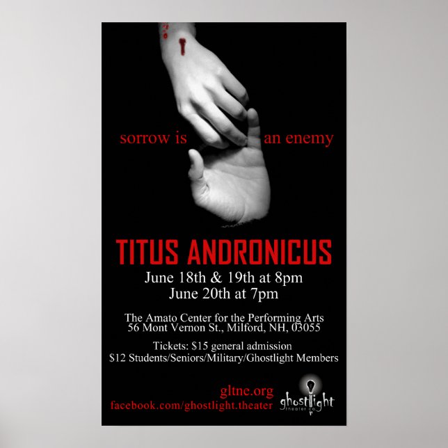 Poster Titus Andronicus (Devant)