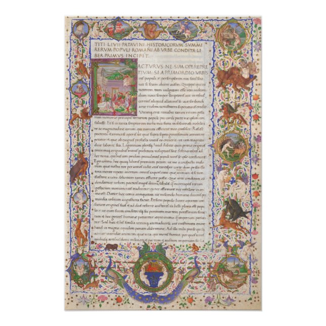 Poster Titus Livius Histoire de Rome Manuscrit médiéval (Devant)