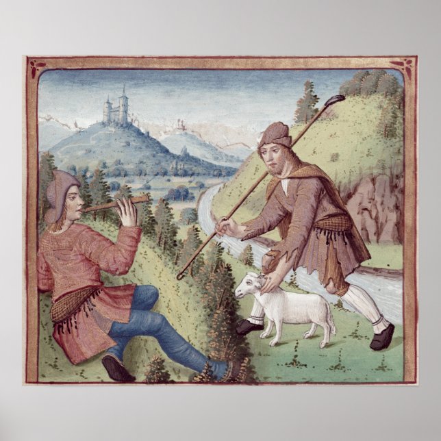 Poster Tityrus rencontre Meliboeus, de "Les Eclogues" (Devant)