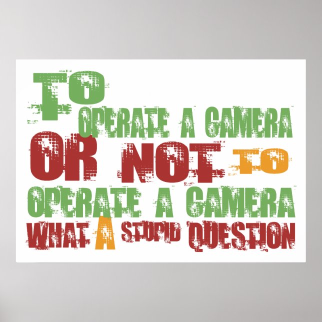 Poster To Operate a Camera (Devant)