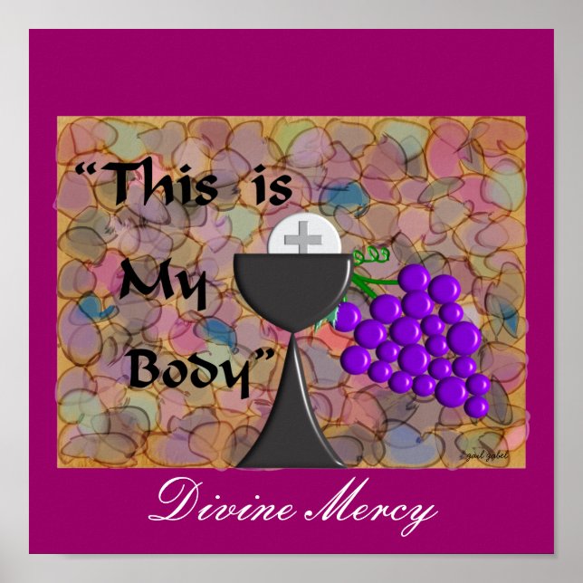 Poster Toile Eucharistie Art "Miséricorde Divine" (Devant)
