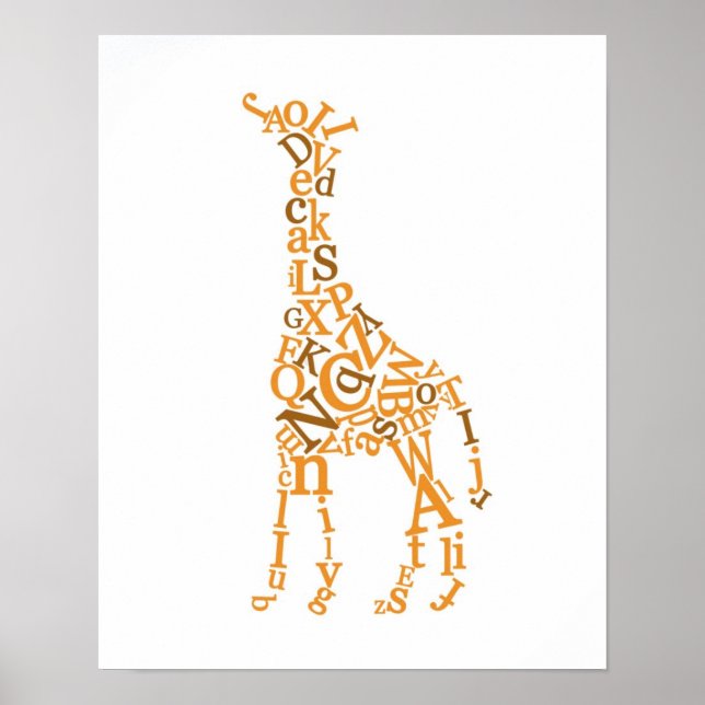 Poster Toile Giraffe (Devant)