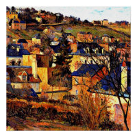 Toits bleus de Rouen, tableau de Paul Gauguin