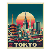 Tokyo Japon Voyage cadeaux de ligne d'horizon RETR
