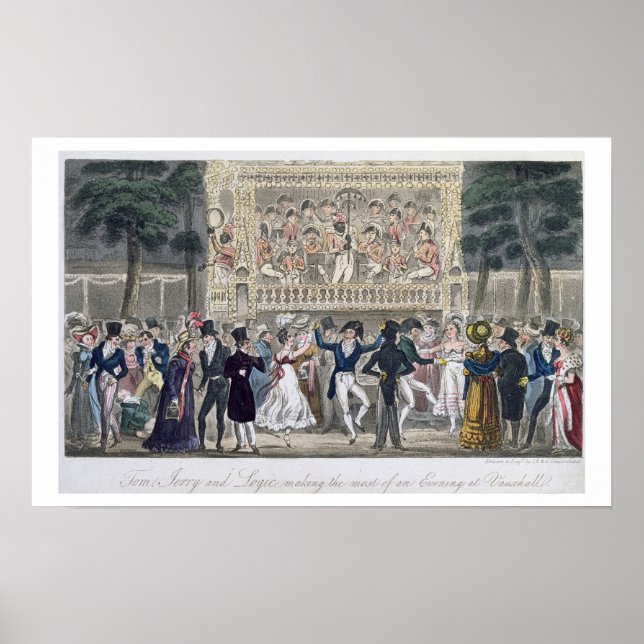 Poster Tom, Jerry et Logic profitant d'une soirée (Devant)