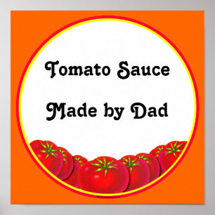 Poster Tomato Sauce Custom Étiquette Art Print