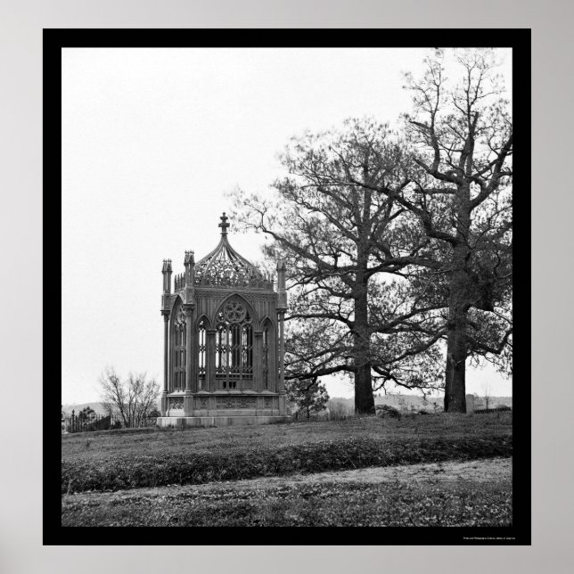 Poster Tombeau du président James Monroe à Richmond 1865 (Devant)