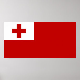Poster Tonga - Drapeau Tongan