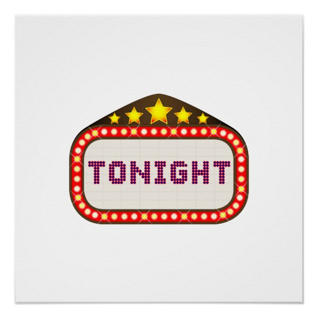 Poster Tonight movie Theatre Marquee (Devant)