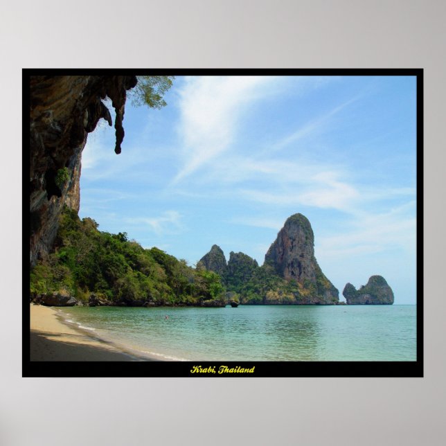Poster Tonsai Beach-Railay Beach Krabi Thaïlande Imprimer (Devant)
