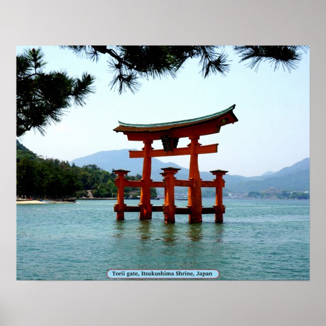 Poster Torii gate, Itsukushima Shrine, Japon (Devant)