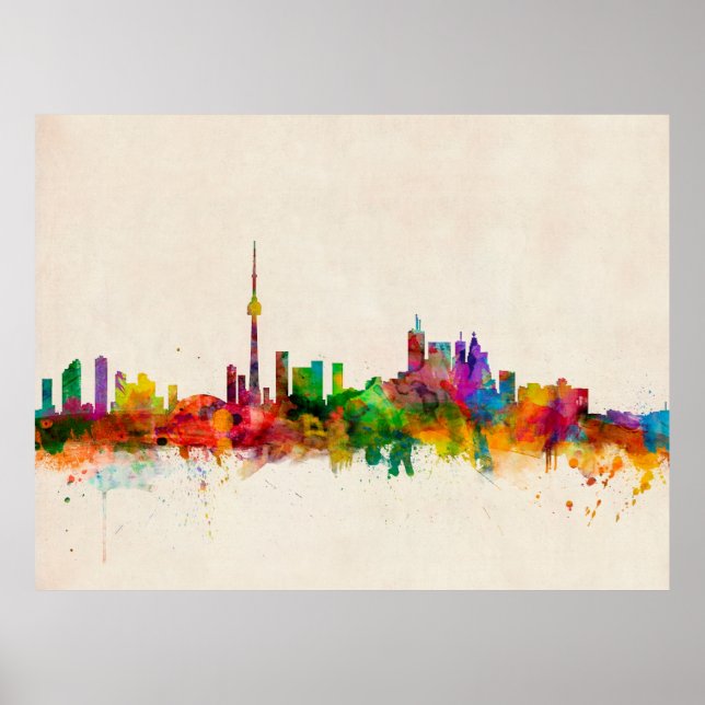 Poster Toronto Canada Skyline (Devant)
