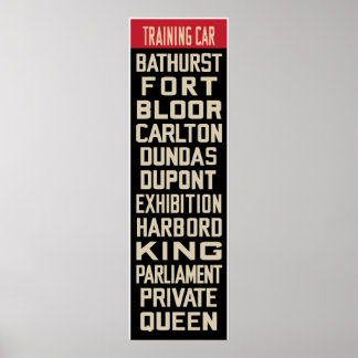 Poster Toronto PCC Replica Rollsign (Part I)