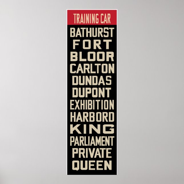 Poster Toronto PCC Replica Rollsign (Part I) (Devant)