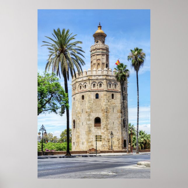 Poster Torre del Oro à Séville (Devant)