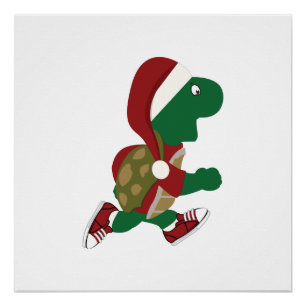 Poster Tortue de Noël