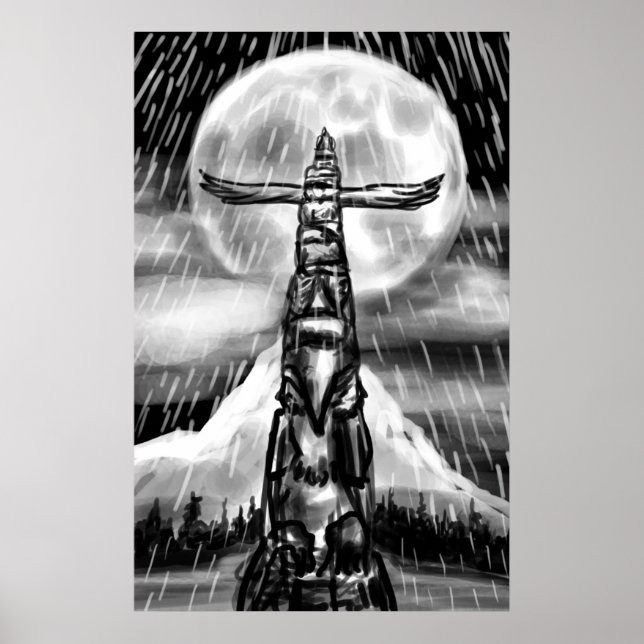 Poster Totem Pole Art (Devant)