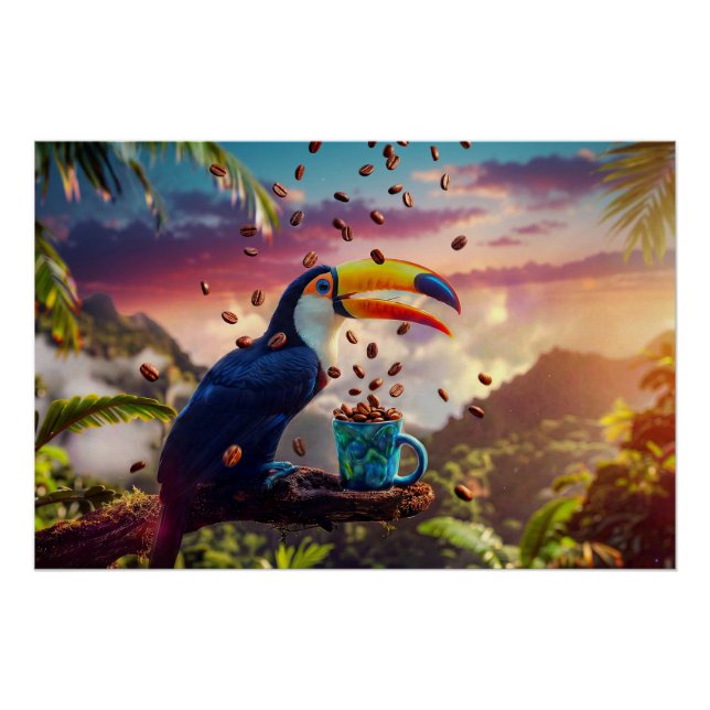 POSTER TOUCAN DE LA FORÊT TROPICALE (Devant)