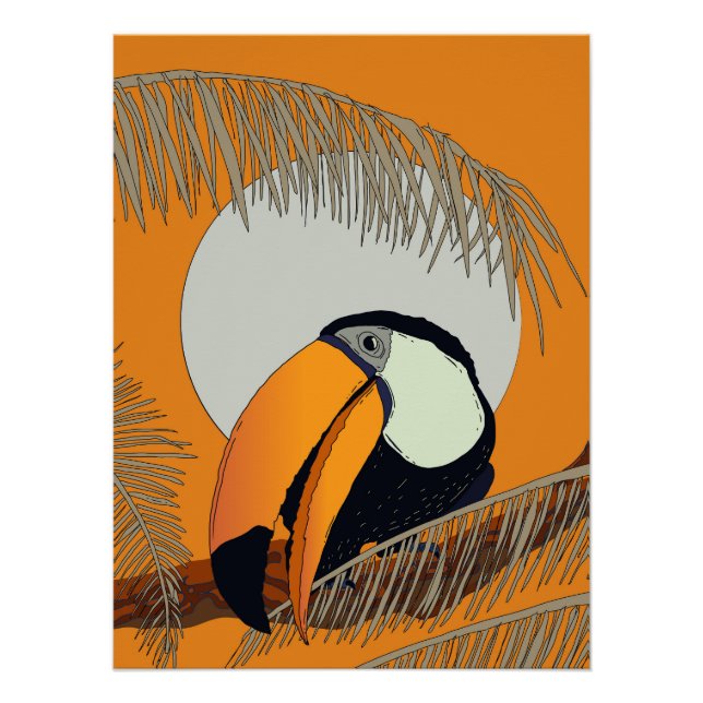 Poster Toucan Vintage (Devant)
