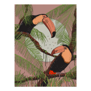 Poster Toucans Vintage