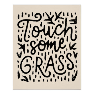 Poster Toucher de l'herbe