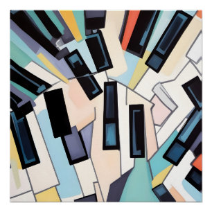Poster Touches de piano abstraites artwork