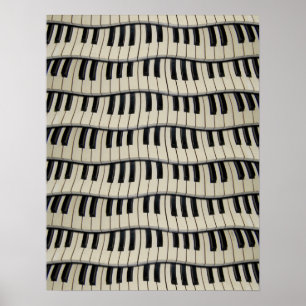 Poster Touches Piano Rock Et Roll