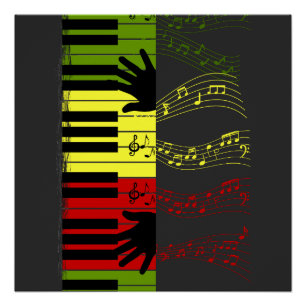 Poster Touchez le Rythme – Musique Artistiques de Touches