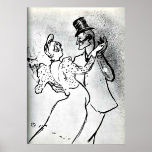 Poster Toulouse-Lautrec : La Goulue et Valentin, Valtz