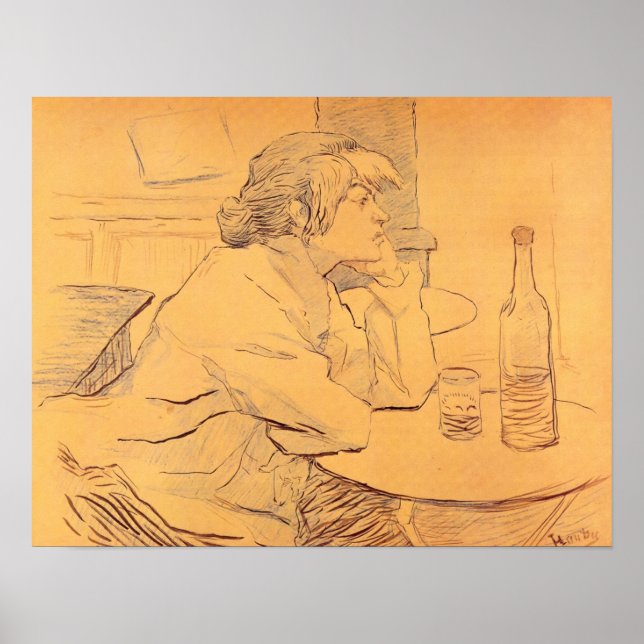 Poster Toulouse-Lautrec - La gueule de bois (Devant)