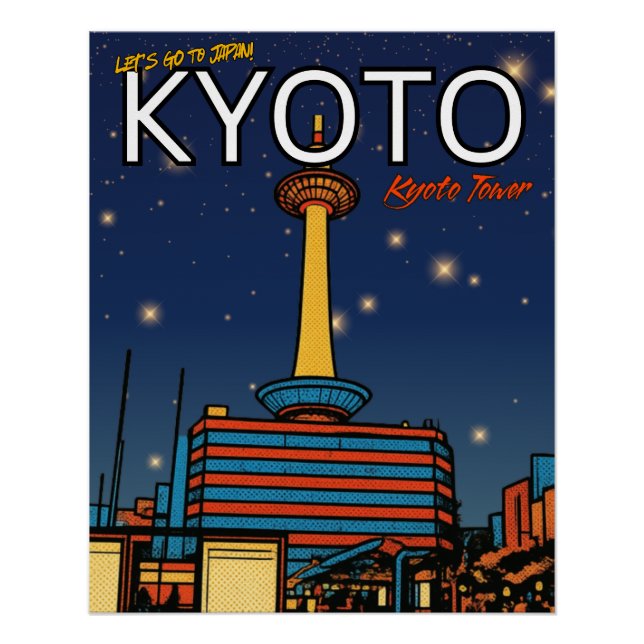 Poster Tour de Kyoto Japon  (Devant)