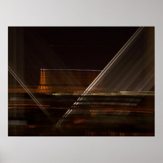 Poster Tour Eiffel face au ciel nocturne