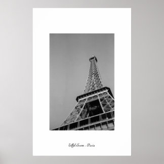 Poster Tour Eiffel Niveaux de gris