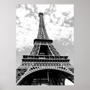 Poster Tour Eiffel Noir Blanc Paris Voyage