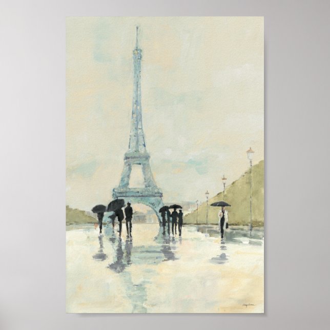 Poster Tour Eiffel | Paris sous la pluie (Devant)