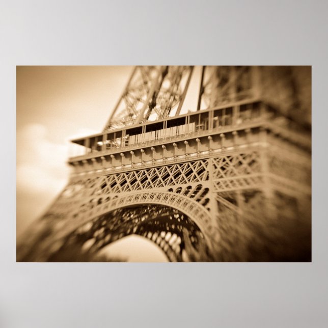 Poster Tour Eiffel sépia, Paris, France (Devant)
