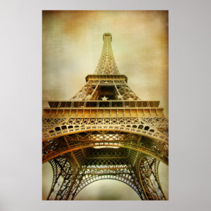 Poster Tour Eiffel vintage photo