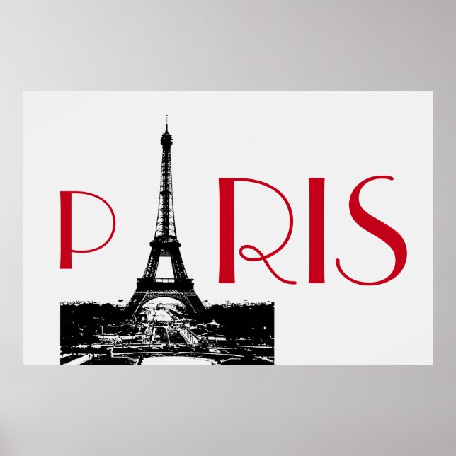 Poster Tour Eiffel Voyage à Paris (Devant)