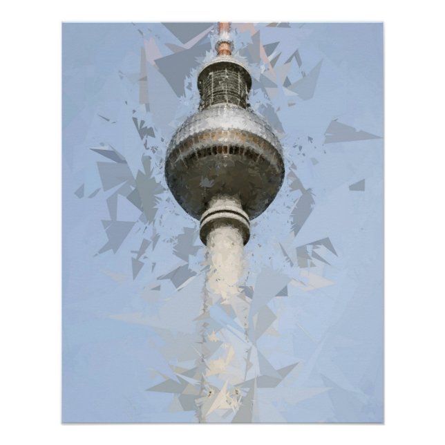 Poster Tour télévisuelle Fernsehturm Berlin, Allemagne (Devant)