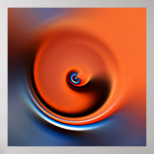 Poster tourbillon orange