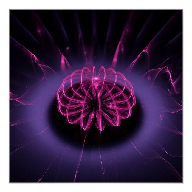 Poster Tourbillon Violet art moderne (Devant)