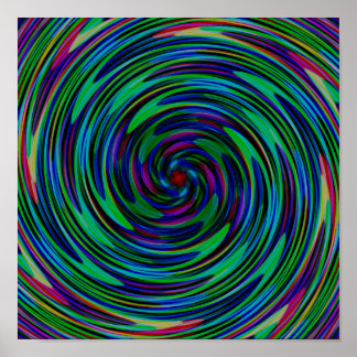 Poster Tourbillons Sombres Psychedéliques