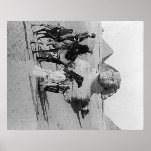 Poster Touristes de l'Egypte voyageant le Nil, Sphix