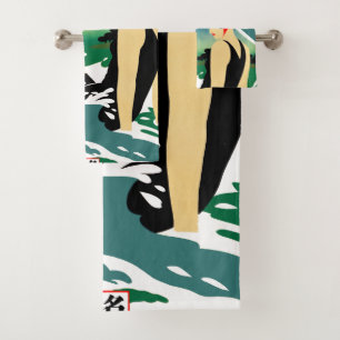 Poster touristique japonais 1930 Art Déco Girl